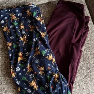 Christmas plus Pocket leggings M/L/1X